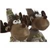 Christmas bauble Home ESPRIT Brown Green Reindeer 25 x 15 x 55 cm (2 Units)