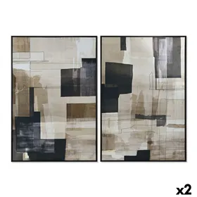 Canvas Home ESPRIT Velvet Canvas 83 x 4 x 123 cm