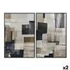 Canvas Home ESPRIT Velvet Canvas 83 x 4 x 123 cm