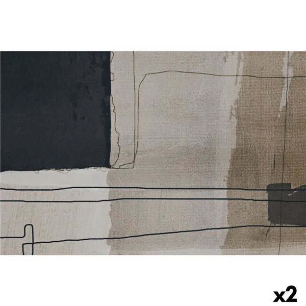 Canvas Home ESPRIT Velvet Canvas 83 x 4 x 123 cm