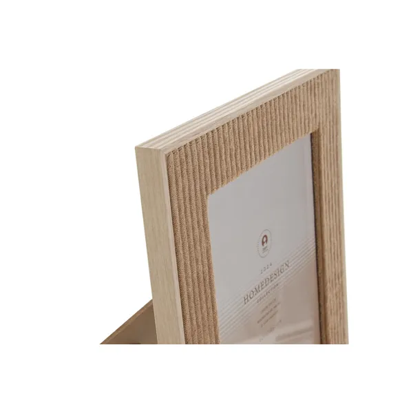Photo frame Home ESPRIT Brown Beige Velvet Crystal Modern (4 Units)