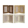 Photo frame Home ESPRIT Brown Beige Natural Ivory Crystal polystyrene Scandinavian 31 X 2 X 21 cm (4 Units)