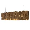 Ceiling Light Home ESPRIT Iron Teak 160 x 30 x 40 cm