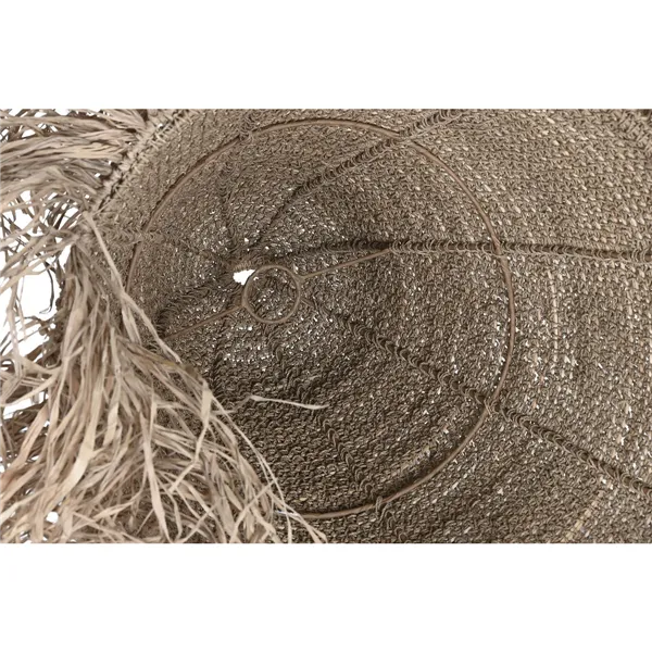 Lamp Shade Home ESPRIT Natural Aluminium Palm leaf 64 X 64 X 80 CM (2)