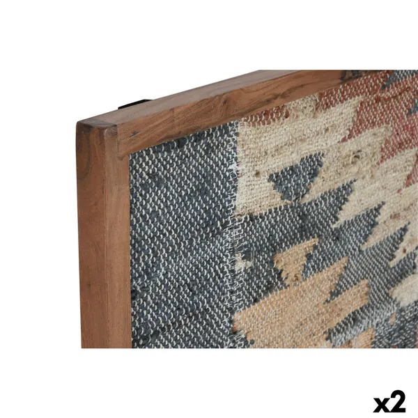 Painting Home ESPRIT Cotton Acacia 75 x 3 x 105 cm