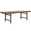 Folding Table Home ESPRIT Natural Recycled Wood 240 x 90 x 77 cm