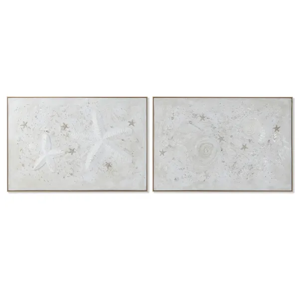 Canvas Home ESPRIT Beige Mediterranean (2 Units)