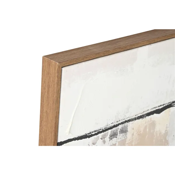Canvas Home ESPRIT Black Golden Abstract Urban 100 x 4 x 100 cm (2 Units)