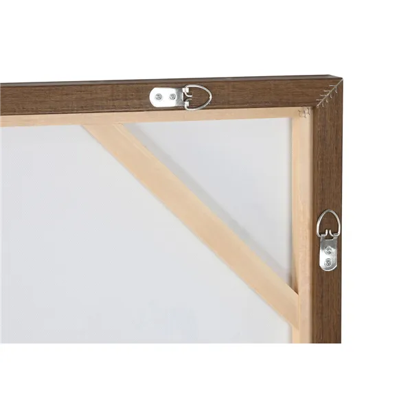Canvas Home ESPRIT Black Golden Abstract Urban 100 x 4 x 100 cm (2 Units)