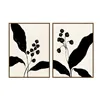 Canvas Home ESPRIT Black Beige Flower Urban 75 x 4 x 100 cm (2 Units)