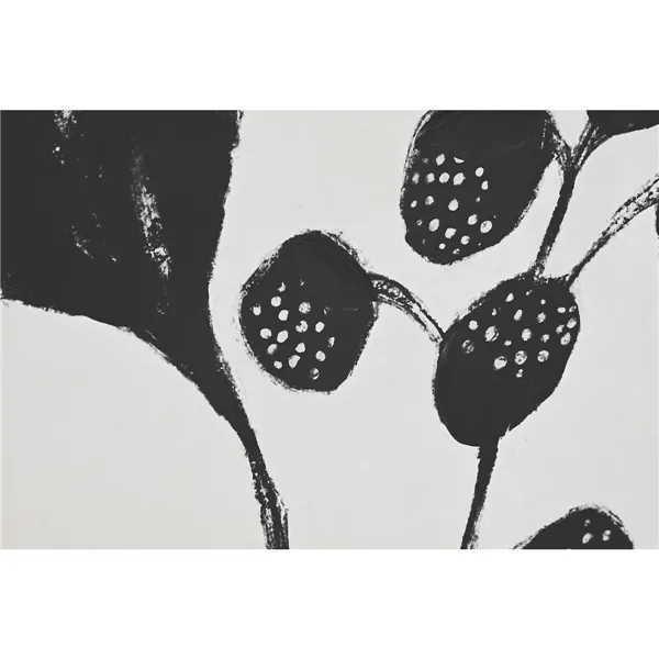 Canvas Home ESPRIT Black Beige Flower Urban 75 x 4 x 100 cm (2 Units)