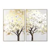 Canvas Home ESPRIT Brown Grey Golden Tree Modern (2 Units)