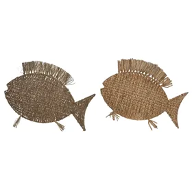 Decorative Figure Home ESPRIT Natural Fish Mediterranean 63 x 5 x 50 cm (2 Units)