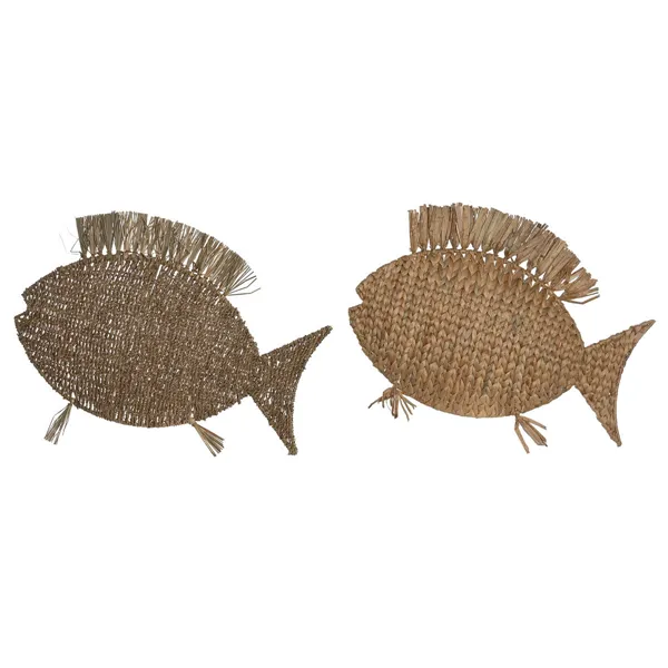 Decorative Figure Home ESPRIT Natural Fish Mediterranean 63 x 5 x 50 cm (2 Units)