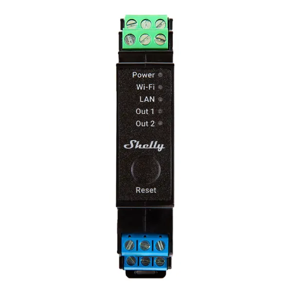 Rėlės modelis Shelly DIN PRO 2PM