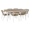Table set with 6 chairs Home ESPRIT White Natural 180 x 90 x 75 cm