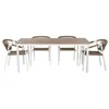 Table set with 6 chairs Home ESPRIT White Natural 180 x 90 x 75 cm