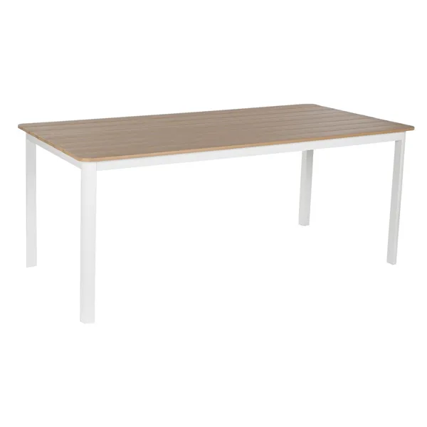 Table set with 6 chairs Home ESPRIT White Natural 180 x 90 x 75 cm