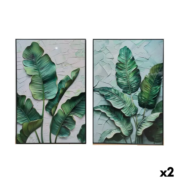 Painting Home ESPRIT Aluminium MDF Wood 80 x 3,5 x 120 cm (2 Units)
