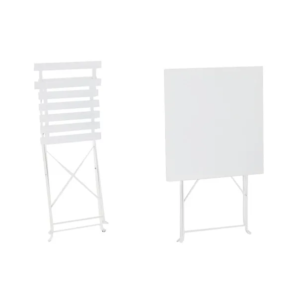 Table set with 2 chairs Home ESPRIT White 60 x 60 x 71 cm
