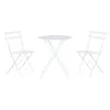 Table set with 2 chairs Home ESPRIT White 60 x 60 x 71 cm