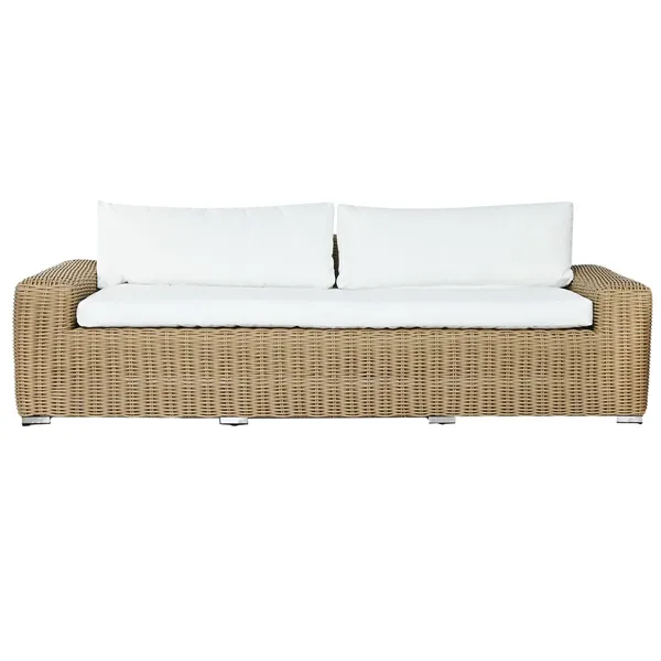 Garden sofa Home ESPRIT Beige Light brown 222 x 87 x 63 cm
