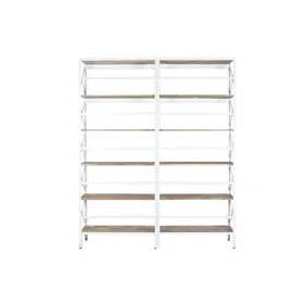 Shelves Home ESPRIT White Natural Metal Mango wood 180 x 35 x 220 cm