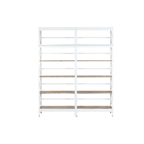 Shelves Home ESPRIT White Natural Metal Mango wood 180 x 35 x 220 cm
