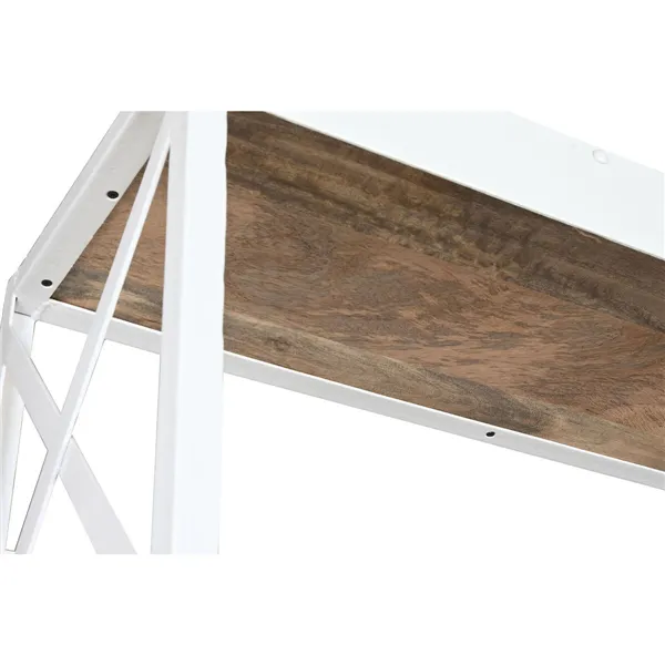 Shelves Home ESPRIT White Natural Metal Mango wood 180 x 35 x 220 cm