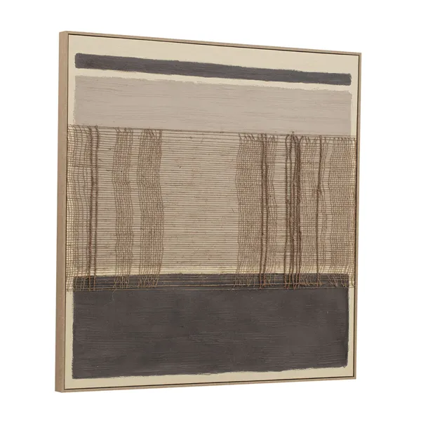 Canvas Home ESPRIT Brown Black Abstract Urban 102 x 4,5 x 102 cm (2 Units)