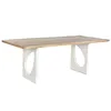 Dining Table Home ESPRIT White Natural Recycled Wood Mango wood 200 x 100 x 77 cm 200,5 x 100,5 x 77 cm