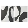 Canvas Home ESPRIT White Navy Blue Modern Urban 140 x 3 x 180 cm (2 Units)