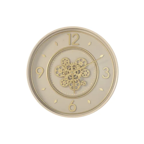 Wall Clock Home ESPRIT Beige Golden Crystal Iron 55,5 x 8,5 x 55,5 cm