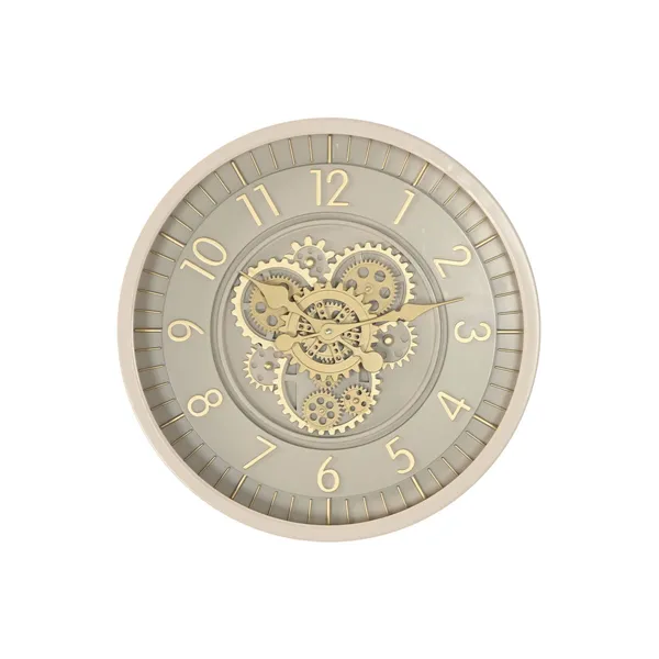 Wall Clock Home ESPRIT Beige Golden Crystal Iron 46 x 8,5 x 46 cm