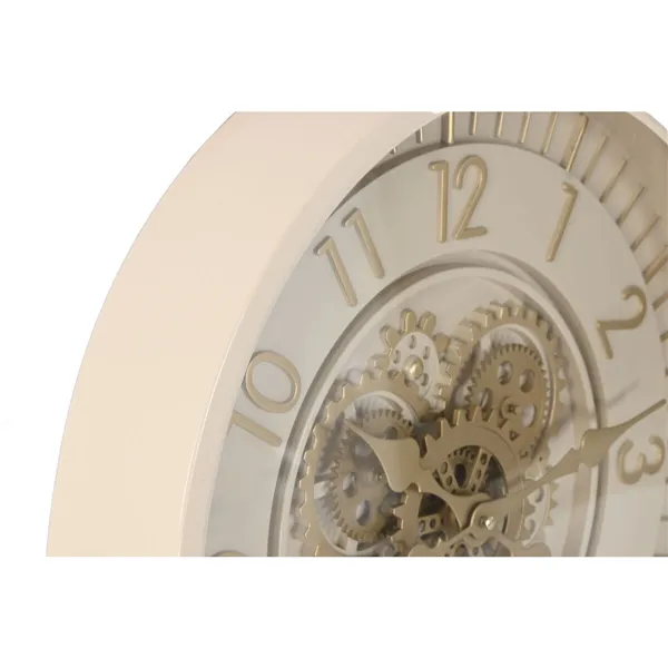 Wall Clock Home ESPRIT Beige Golden Crystal Iron 46 x 8,5 x 46 cm