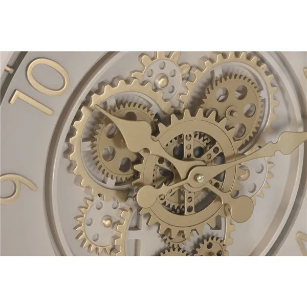 Wall Clock Home ESPRIT Beige Golden Crystal Iron 46 x 8,5 x 46 cm