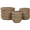 Planter Home ESPRIT Brown Fibre Urban 42 x 42 x 39 cm (3 Pieces)