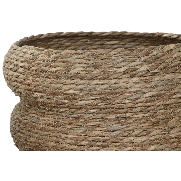 Planter Home ESPRIT Brown Fibre Urban 42 x 42 x 39 cm (3 Pieces)