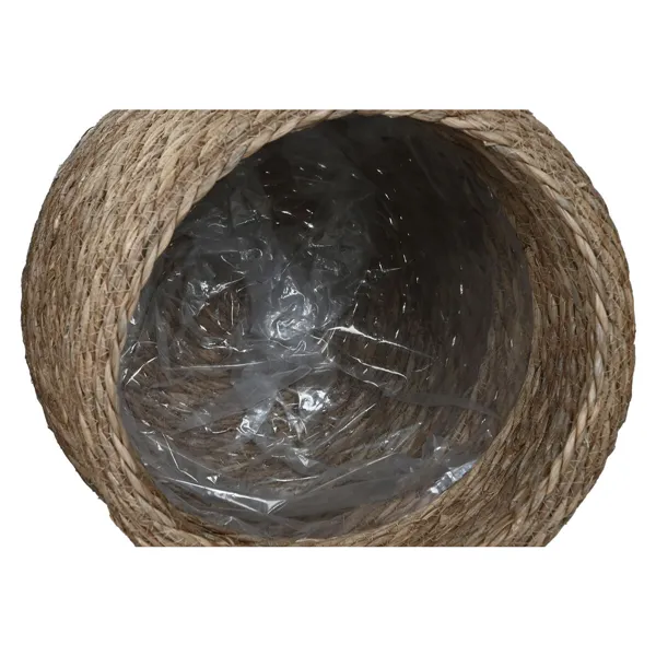 Planter Home ESPRIT Brown Fibre Urban 42 x 42 x 39 cm (3 Pieces)