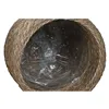 Planter Home ESPRIT Brown Fibre Urban 42 x 42 x 39 cm (3 Pieces)