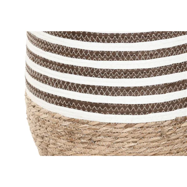 Planter Home ESPRIT Brown Bicoloured Fibre Urban 31 x 31 x 49 cm (3 Pieces)