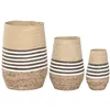 Planter Home ESPRIT Brown Bicoloured Fibre Urban 31 x 31 x 49 cm (3 Pieces)