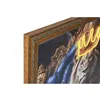 Canvas Home ESPRIT Blue Black Leopard Lion Loft 100 x 4 x 100 cm (2 Units)