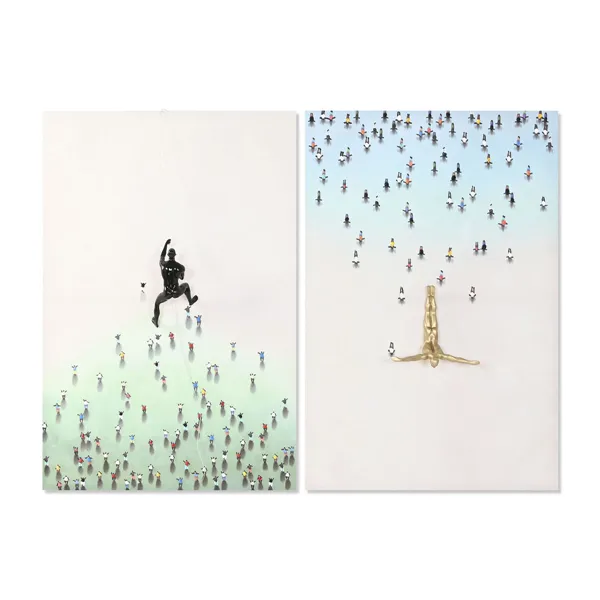 Canvas Home ESPRIT Resin Canvas 80 x 3,5 x 120 cm