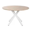 Dining Table Home ESPRIT White Brown Iron MDF Wood 120 x 120 x 75 cm