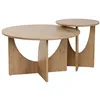 Set of 2 tables Home ESPRIT Natural 75 x 75 x 45 cm