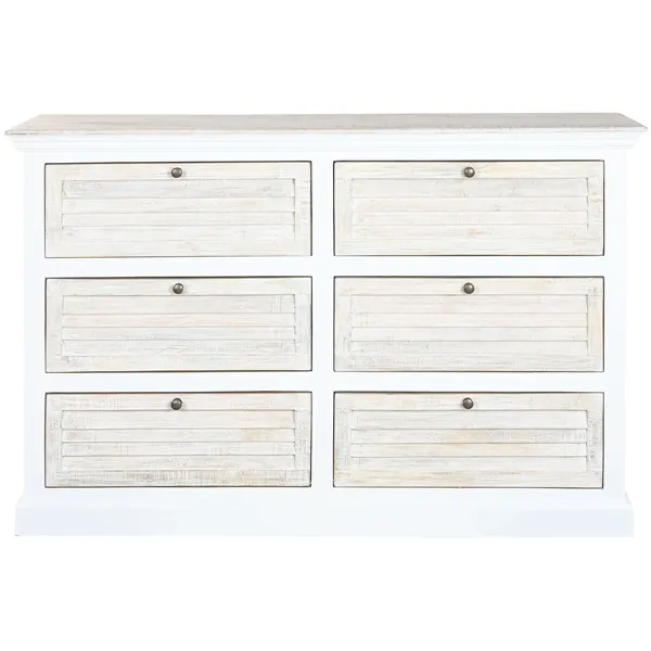 Chest of drawers Home ESPRIT White Natural 150 x 40 x 100 cm