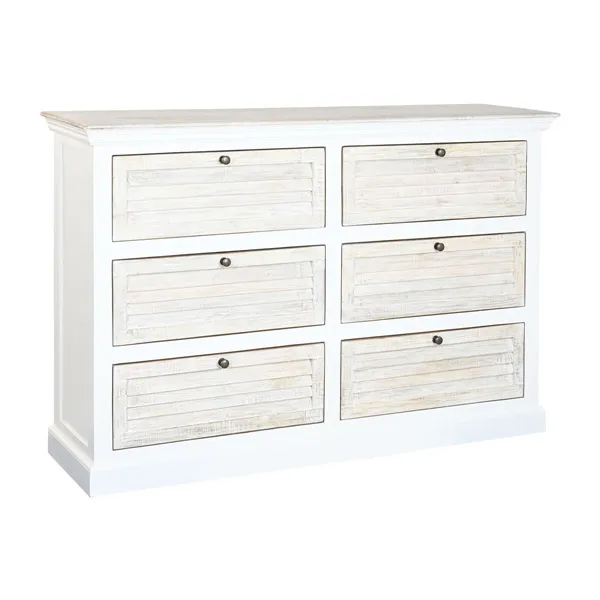 Chest of drawers Home ESPRIT White Natural 150 x 40 x 100 cm