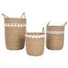 Basket set Home ESPRIT White Natural Seagrass (3 Pieces)