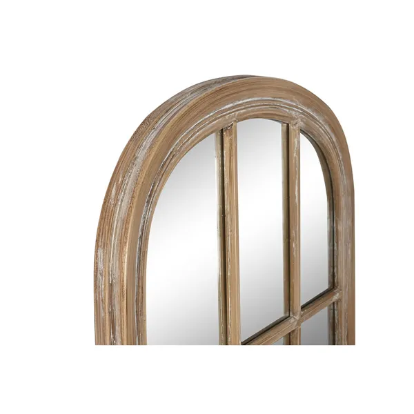 Wall mirror Home ESPRIT Natural Window Stripped 70,5 x 4 x 170,5 cm